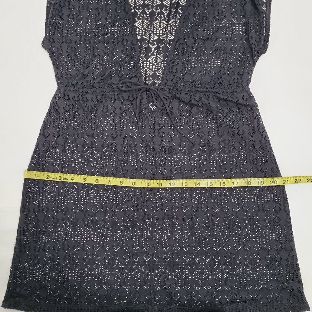 Lauren Ralph Lauren Women's Black Crochet Knit Swim Cover-Up Tunic Dress Small - Picture 11 of 12